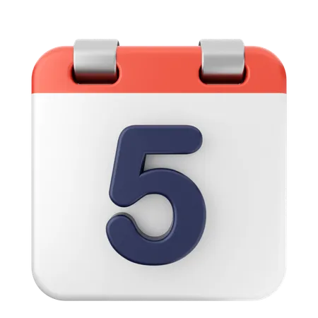 5th Calendar  3D Icon