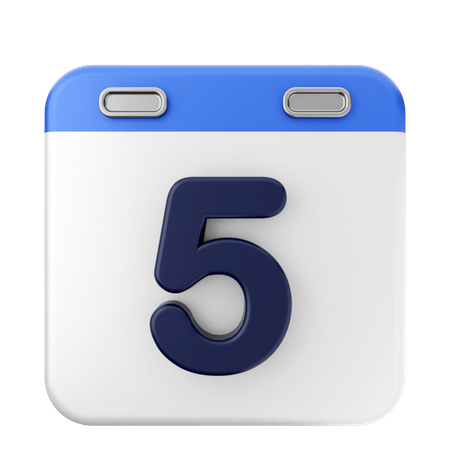 5th Calendar  3D Icon