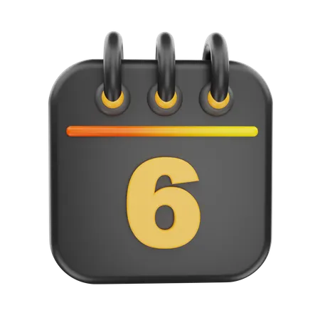 6 data  3D Icon