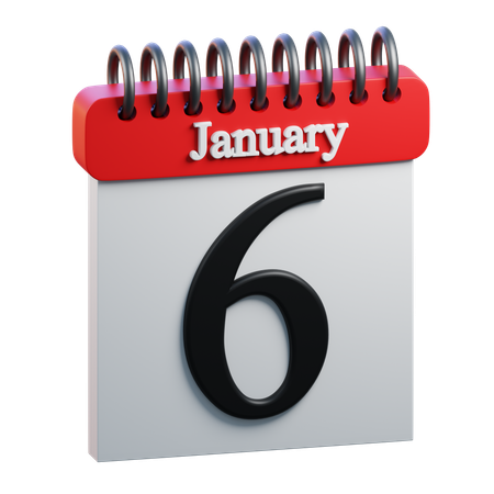Enero 6  3D Icon