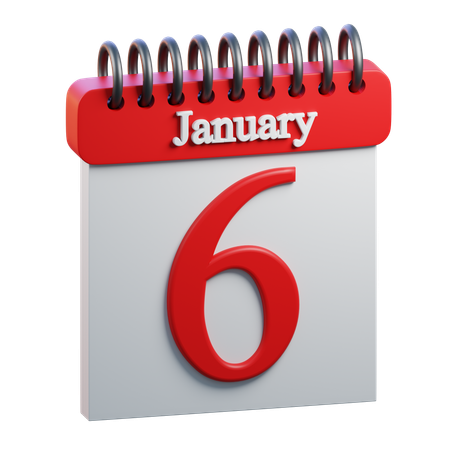 Enero 6  3D Icon