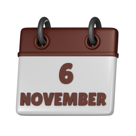 6 de novembro  3D Icon