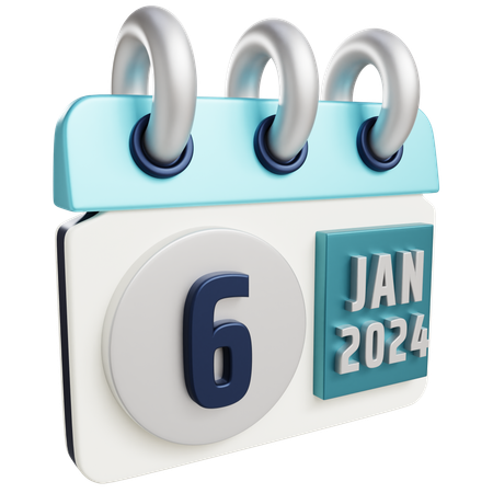 6 de enero de 2024  3D Icon