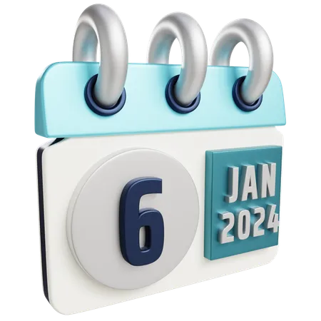 6 de enero de 2024  3D Icon