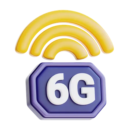 3 D Rendering 6 G Network Icon 3D Icon