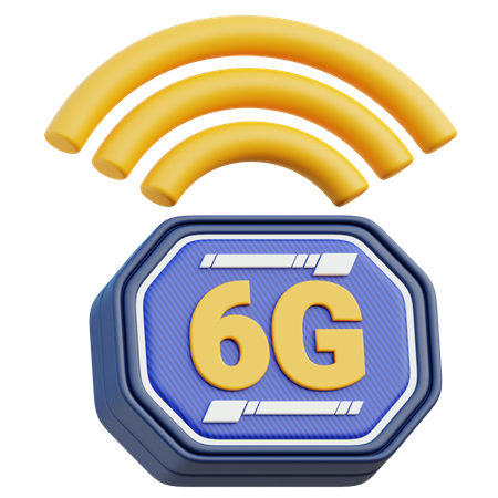 6 G Network  3D Icon