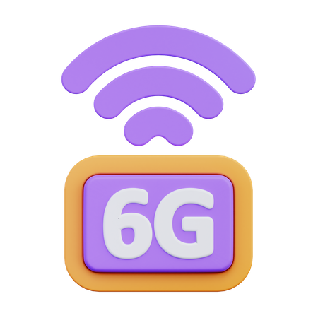 6g Netzwerk  3D Icon
