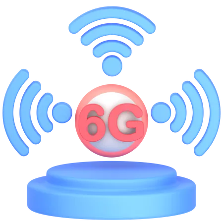 Rede 6g  3D Icon