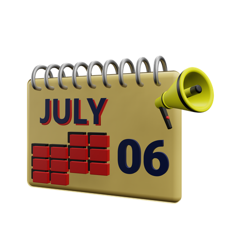 6. Juli  3D Icon