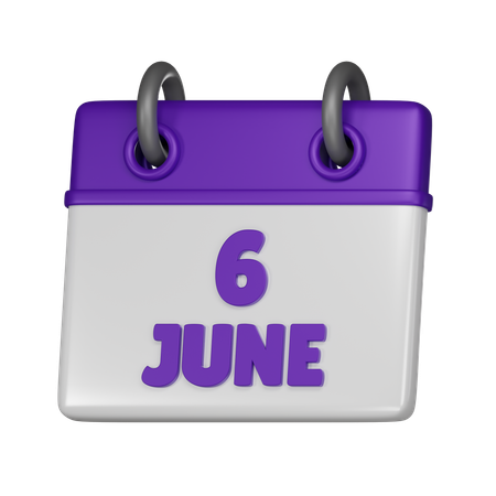 6 de junio  3D Icon