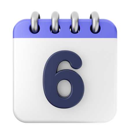 6. Kalender  3D Icon