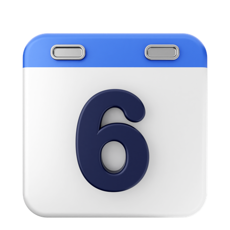 6. Kalender  3D Icon