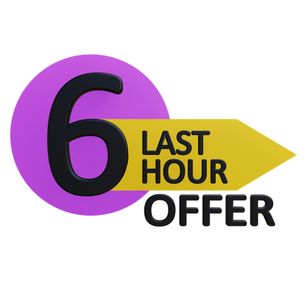 6 last hours offer  3D Icon