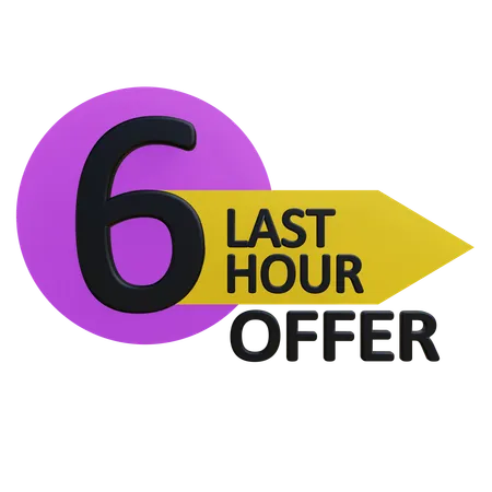 6 last hours offer  3D Icon