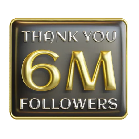 6 M Followers  3D Icon