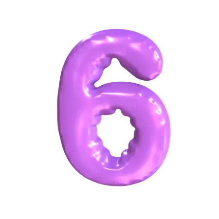 6 Number  3D Icon