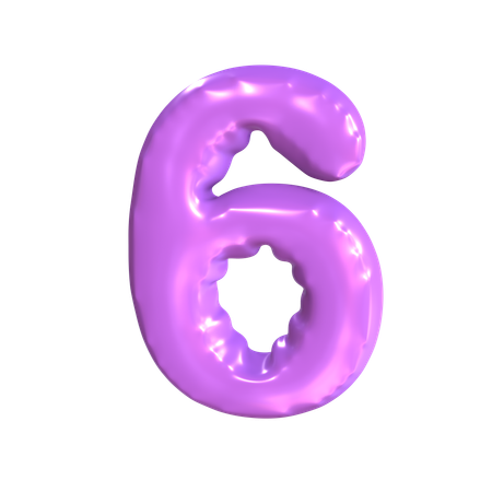 6 Number  3D Icon