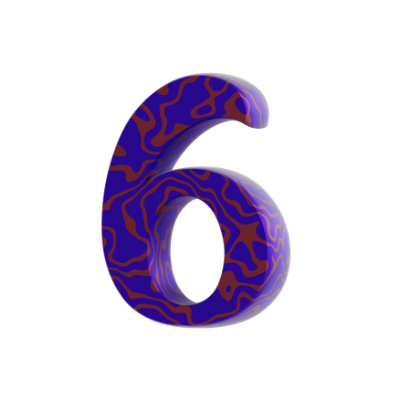 6 Number  3D Icon