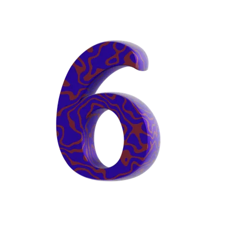 6 Number  3D Icon