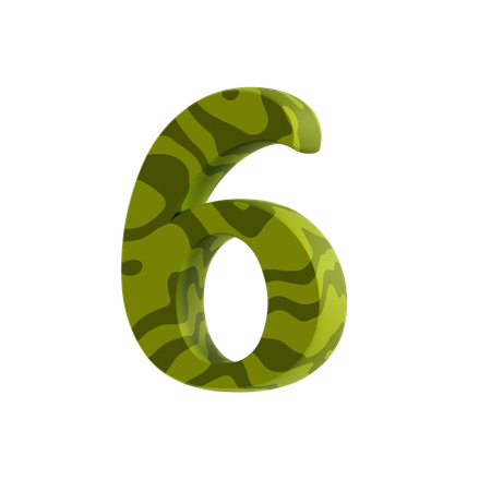 6 Number  3D Icon