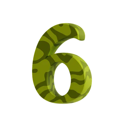 6 Number  3D Icon