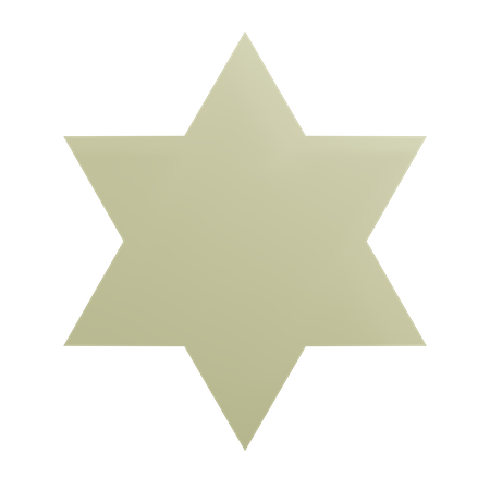 6 Pointed Star  3D Icon