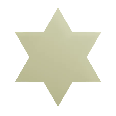 6 Pointed Star  3D Icon