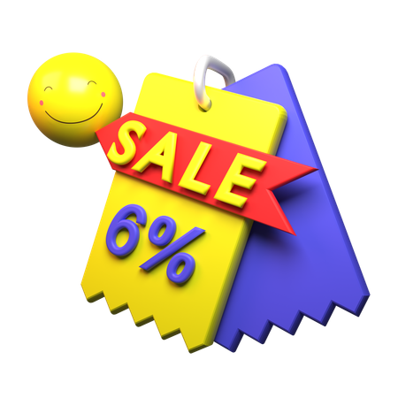 6% de réduction  3D Icon