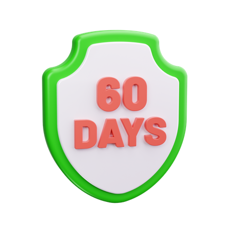 60일 반환  3D Icon