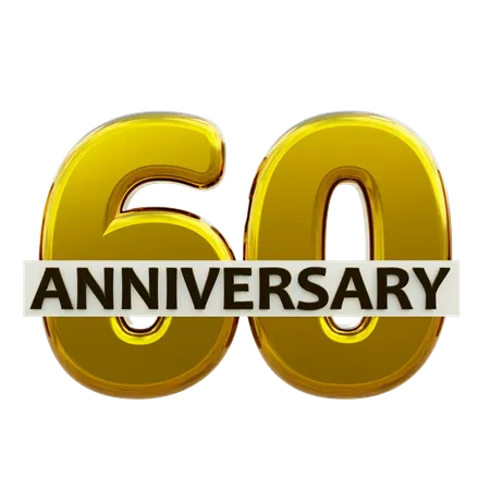 60 Anniversary  3D Icon