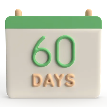 60 Calendar  3D Icon