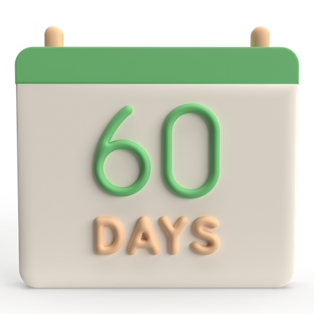 60 calendário  3D Icon