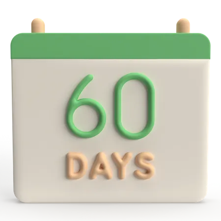 60 calendrier  3D Icon