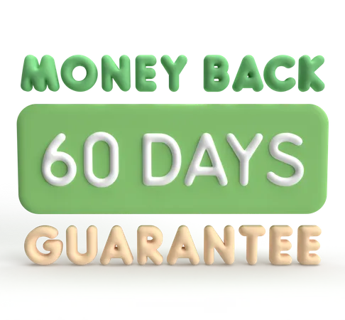 60 Day Money Back Guarantee  3D Icon