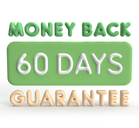 60 Day Money Back Guarantee  3D Icon