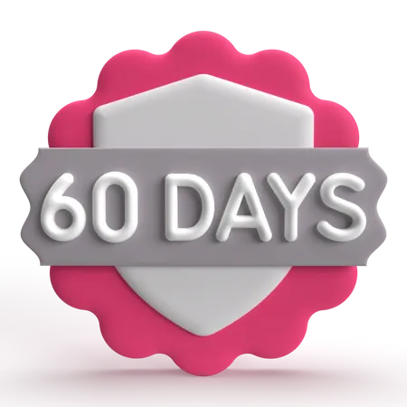 60 Days Guarantee  3D Icon