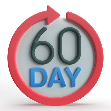 60日間保証  3D Icon