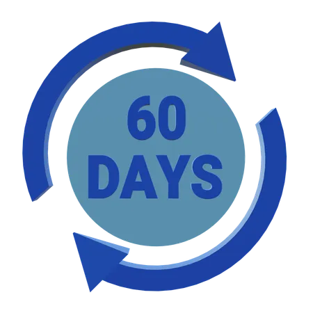 60 Days Money Back Guarantee  3D Icon