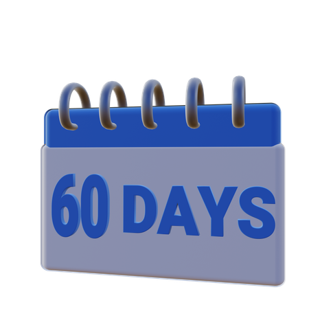 60 Days Money Back Guarantee  3D Icon