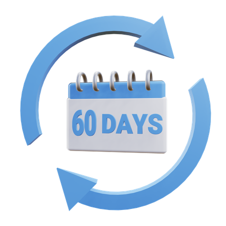 60 Days Money Back Guarantee  3D Icon