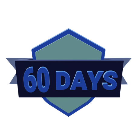 60 Days Money Back Guarantee  3D Icon