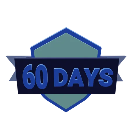 60 Days Money Back Guarantee  3D Icon