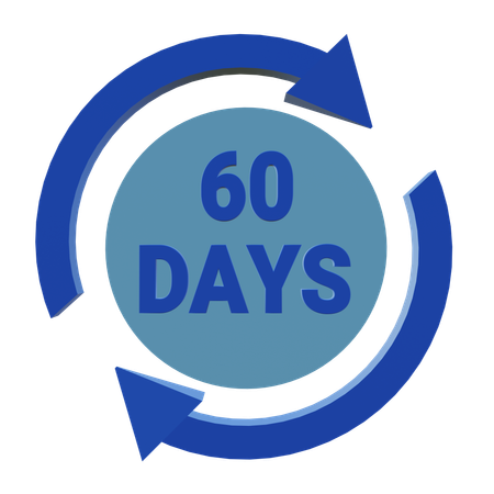 60 Days Money Back Guarantee  3D Icon