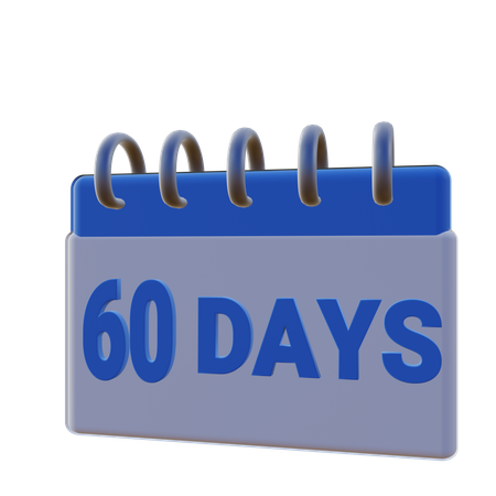 60 Days Money Back Guarantee  3D Icon