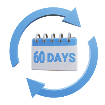 60 Days Money Back Guarantee  3D Icon