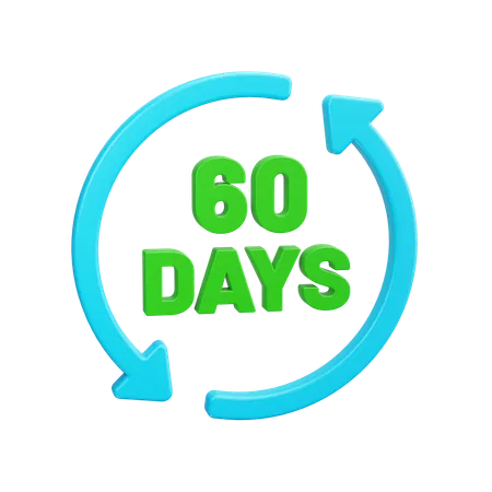 60 Days Return  3D Icon