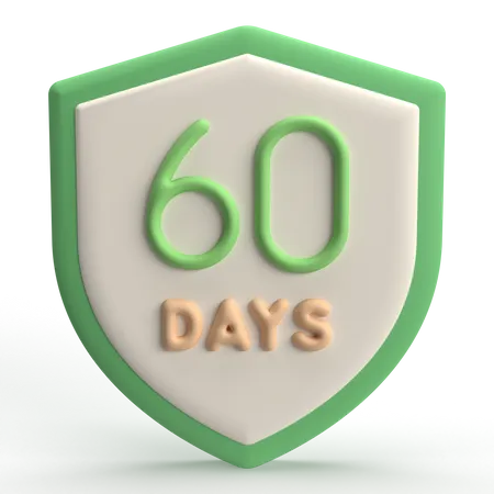 60 Days Shield  3D Icon