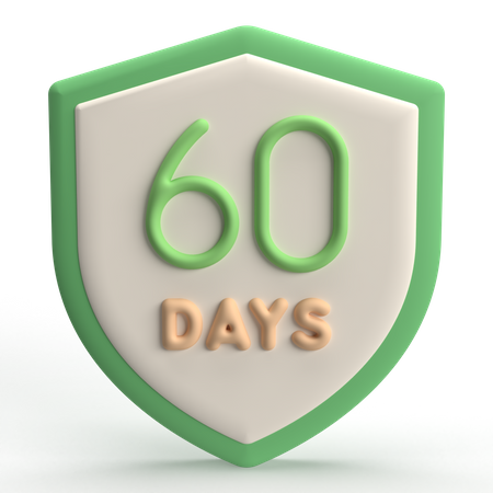 60 Days Shield  3D Icon