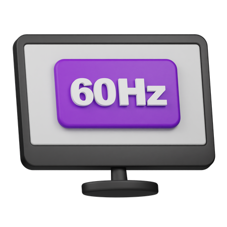 60 Hz Bildwiederholfrequenz  3D Icon