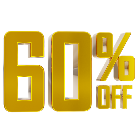 60 percent discount  3D Icon